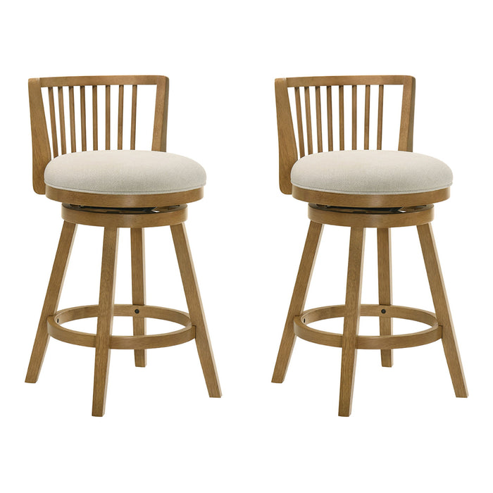 Harper - 26" Amber Glow Counter Height Rubberwood Swivel Barstool