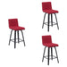Vienna - Modern Counter Height Swivel Bar Stool - Black Brushed Wood Frame