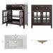 Bathroom Vanity With Ceramic Sink, Adjustable Shelf & Tip Out Tray