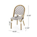Chic French Bistro Chair With Durable Rattan And Aluminum Frame