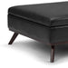 Owen - Square Coffee Table Storage Ottoman - Distressed Black