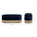 Melinda - Oval Tufted Bullion Fringe Storage Bench