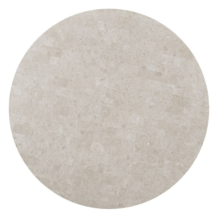 Rufina - Round Dining Table With Marble Top - Natural Marble Top & Walnut