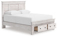 Makidern - Panel Storage Bed With Storage Footboard