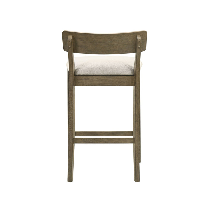 Merie - Modern Transitional Wood Counter Height Kitchen Bar Stool