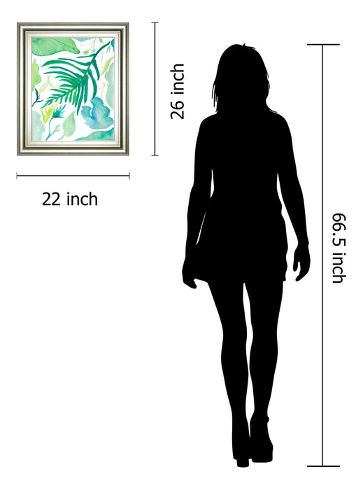 Green Water Leaves I By Kat Papa - Framed Print Wall Art - Green