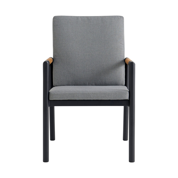 Royal - Aluminum And Teak Outdoor Dining Chair (Set of 2)