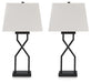 Brookthrone - Metal Table Lamp (Set of 2) - Black