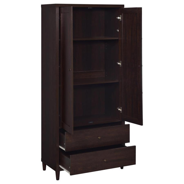Wadeline - 2 Door Tall Accent Storage Cabinet - Rustic Tobacco