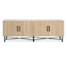 4 Door TV Cabinet, 2 Storage Spaces, Adjustable Shelves