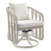 Breeze - Cream Metal Outdoor Swivel Dining Chair With Cushions - Pearl