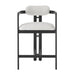 Jazmin - 3-Piece Outdoor Counter Height Bistro Dining Set - White / Black