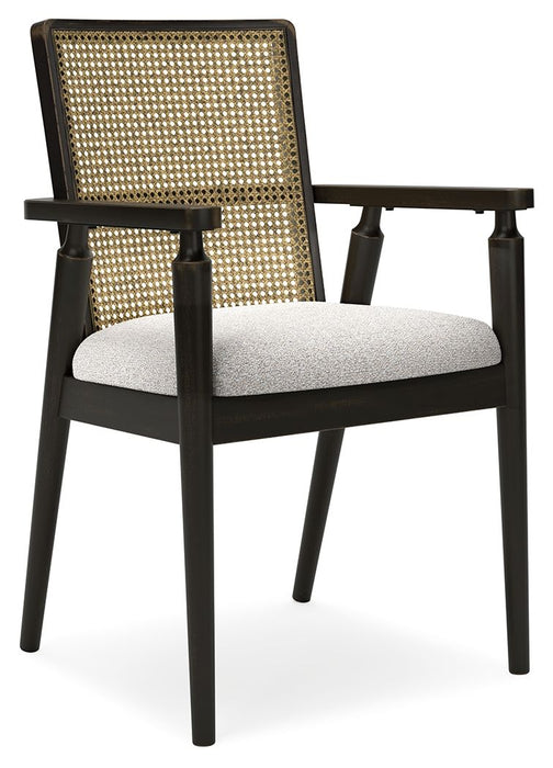 Galliden - Dining Upholstered Arm Chair (Set of 2) - Black