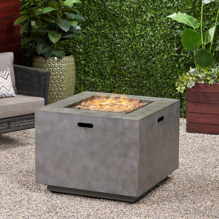 Outdoor Patio Gas Burning Fire Pit Table 50, 000 Btu, Square