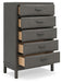 Mazing - Five Drawer Chest - Gray