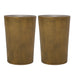 Langseth - Iron Sunburst Side Tables (Set of 2) Modern Design - Gold
