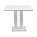 Amanda - Modern Contemporary Square Wood 42" Pedestal Base Dining Table Seats Up To 4 - White