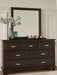 Covetown - Dresser And Mirror - Dark Brown