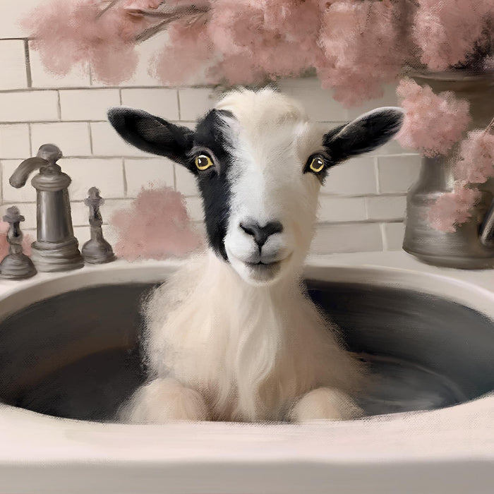 Goat Bath By Elizabeth Medley (Small) - Pink