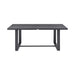 Menorca - Outdoor Patio 5-Piece Dining Table Set In Aluminum With Gray Cushions