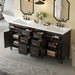 2 Piece Freestanding Bathroom Vanity Set With Sink Top, Reversible Dual Layout