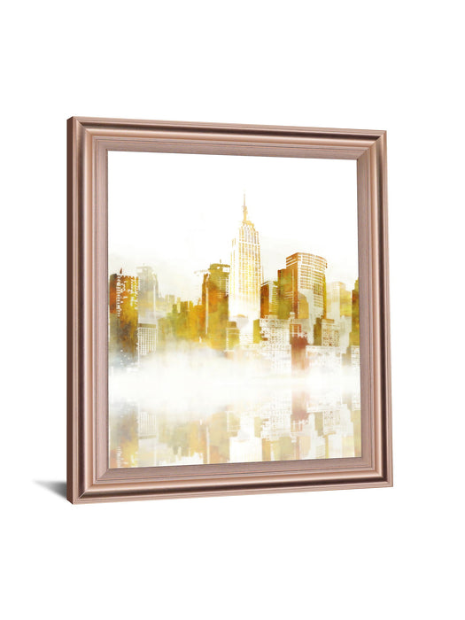 Golden Dawn Skyline - 28" x 34" Framed Wall Art