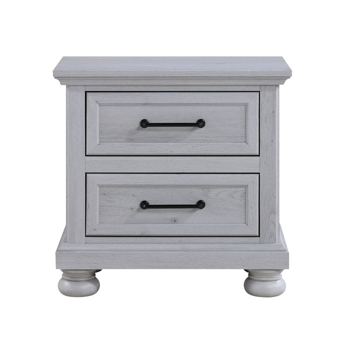 2 Drawer Nightstand With USB Charging Station