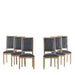 French Country Style Dining Chair With Upholstered Seating And Fluted Legs