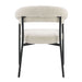 Jirina - Chenille Arm Chair (Set of 2) - Beige & Black