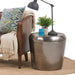 Troy - Metal Accent Table - Antique Silver