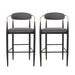 Upholstered Bar Stools With Backs For Kitchen Island (Set of 2)