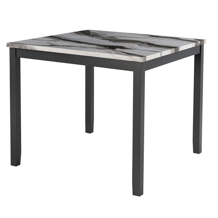 Leoncia - Bar Table And 4 Bar Stools - Espresso / White