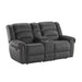 Reclining Console Loveseat - Gray