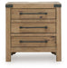 Ridgester - Three Drawer Night Stand - Light Brown