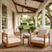 Outdoor Smooth Swivel Chair With Cushions