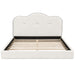 Upholstered Platform Bed With Sturdy Frame And Headboard
