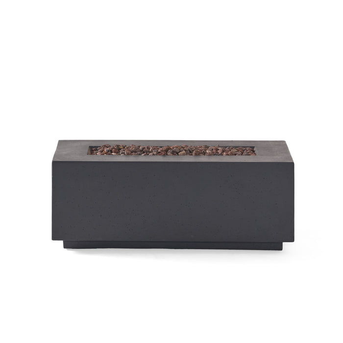 Contemporary Outdoor 40, 000 Btu Propane Fire Pit - Dark Gray