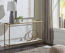 Ryandale - Console Sofa Table - Antique Brass Finish