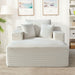 Convertible Chaise Lounge Chair With Wide Armrest & Throw Pillows