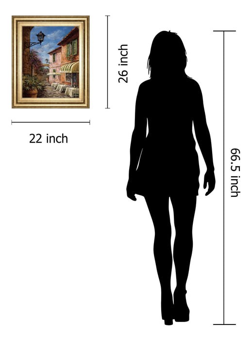 Through The Archway By Surridge, M - Framed Print Wall Art - Light Brown