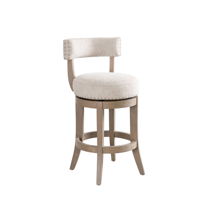 Mystic - Solid Wood Upholstered 26" Counter Height Swivel Barstool