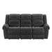 Reclining Sofa - Gray - Solid Wood