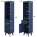 Tall Bathroom Storage Cabinet With Adjustable Shelves And 1 Drawer & Door