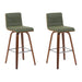 Vienna - Modern Swivel Bar Height Stool - Walnut Finished Wood Frame