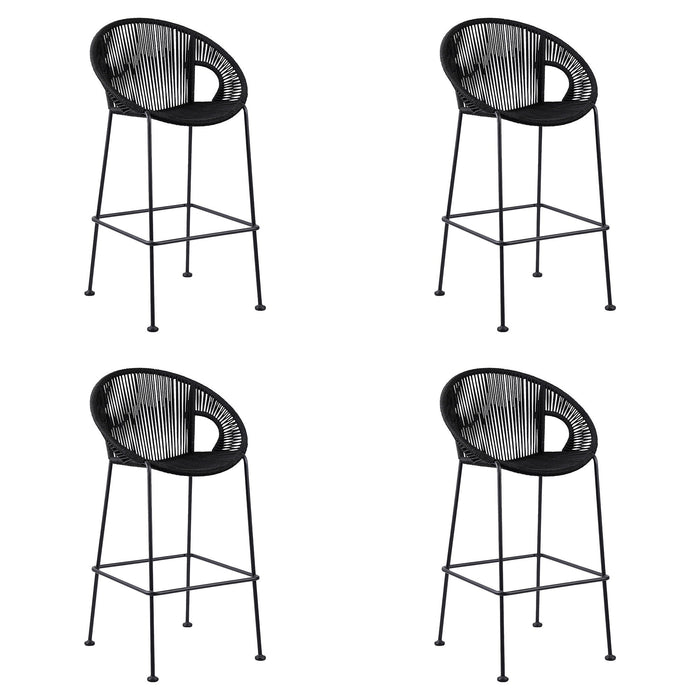 Acapulco - 30" Indoor Outdoor Steel Bar Stool With Rope Set of 2