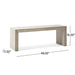 Acacia Wood Dining Bench, Farmhouse Style