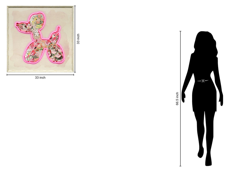 Blossom Glow Silhouette - 33" x 33" Framed Wall Art