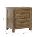 Rustic 2 Drawer Nightstand - Brown - Wood