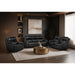 Gary - Power Recliner With Power Recline Motion, Pillow Top Arms, Hidden Cupholders - Black
