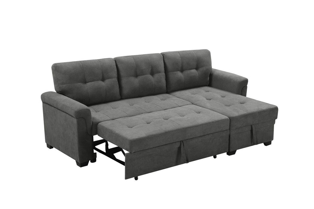 Lucca Reversible Sectional Sleeper Sofa Chaise With Storage - Thumbnail 5